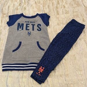Majestic New York Mets Girls 2 Piece Outfit Size 4T